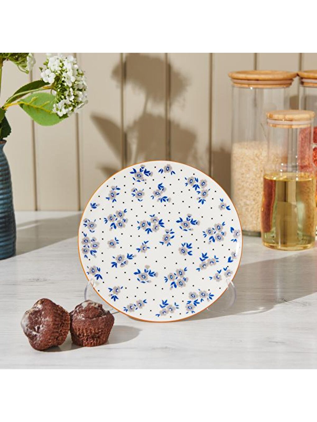 Karışık Robi Pasta Tabağı - Renkli - 19 cm