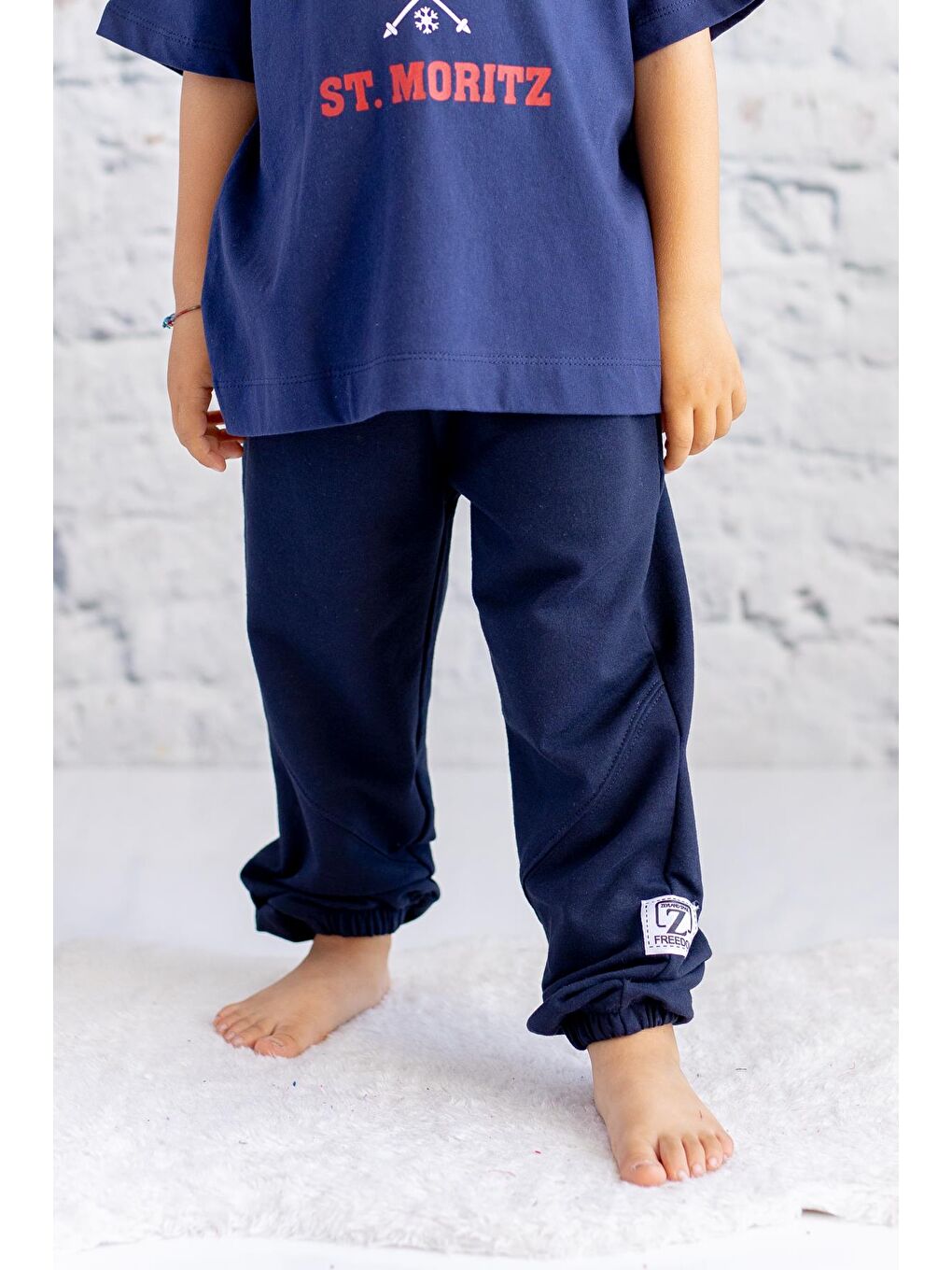 Erkek Çocuk Etiketli Eşofman Altı - Lacivert