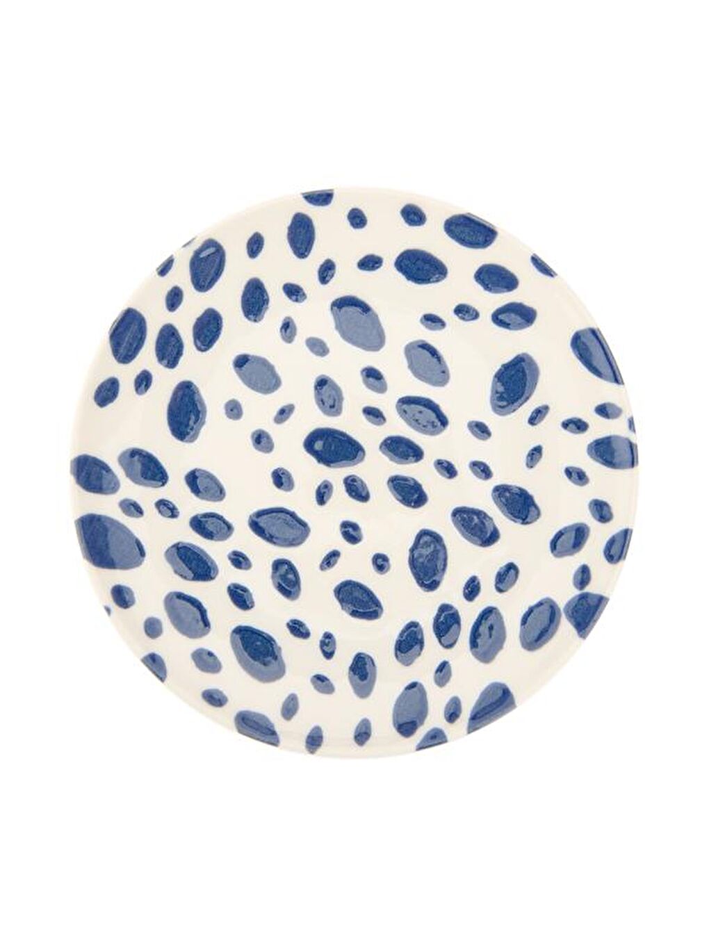 Lido Puantiyeli Pasta Tabağı - Mavi - 19 cm