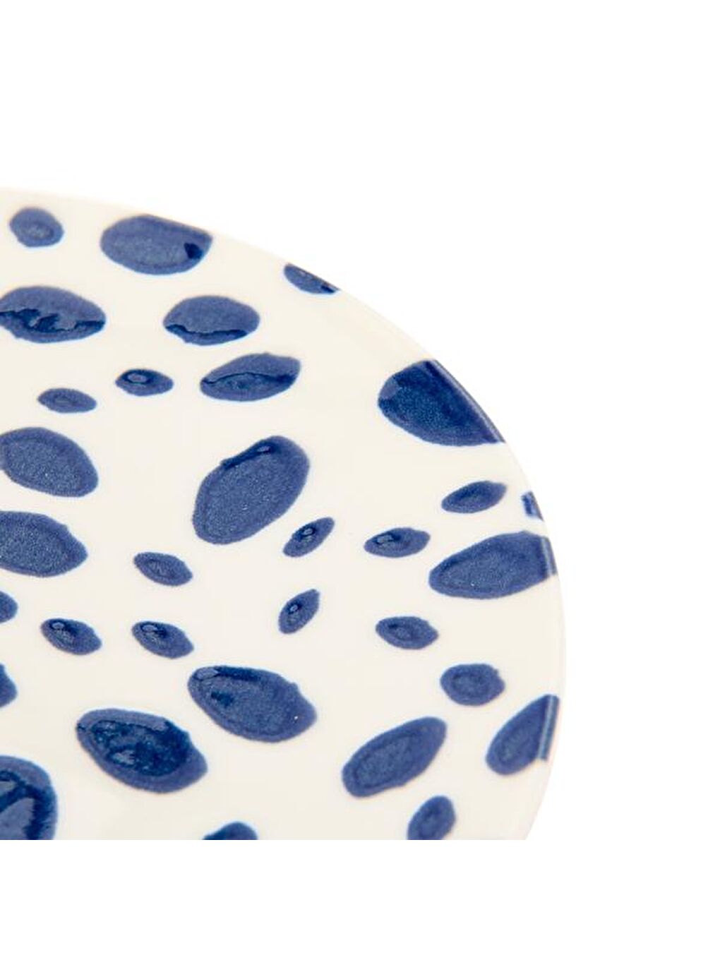 Lido Puantiyeli Pasta Tabağı - Mavi - 19 cm-2