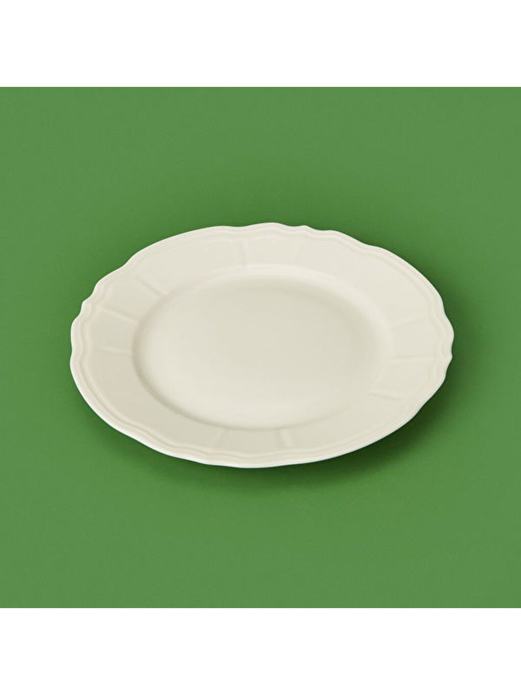 Ekru Tiffany Servis Tabağı - Krem - 25 cm