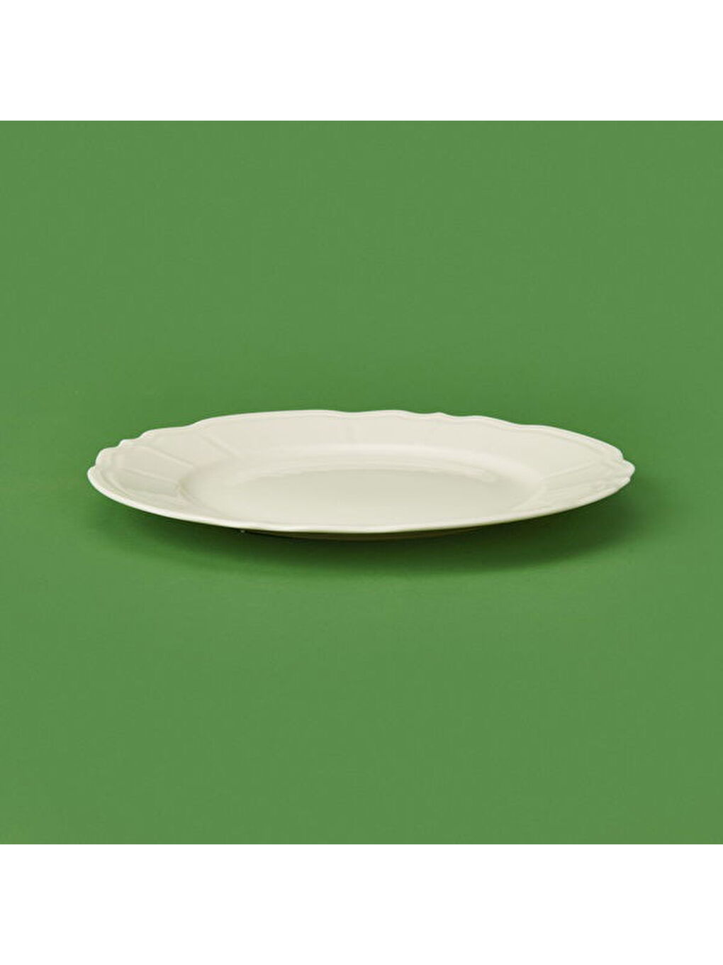 Ekru Tiffany Servis Tabağı - Krem - 25 cm-1