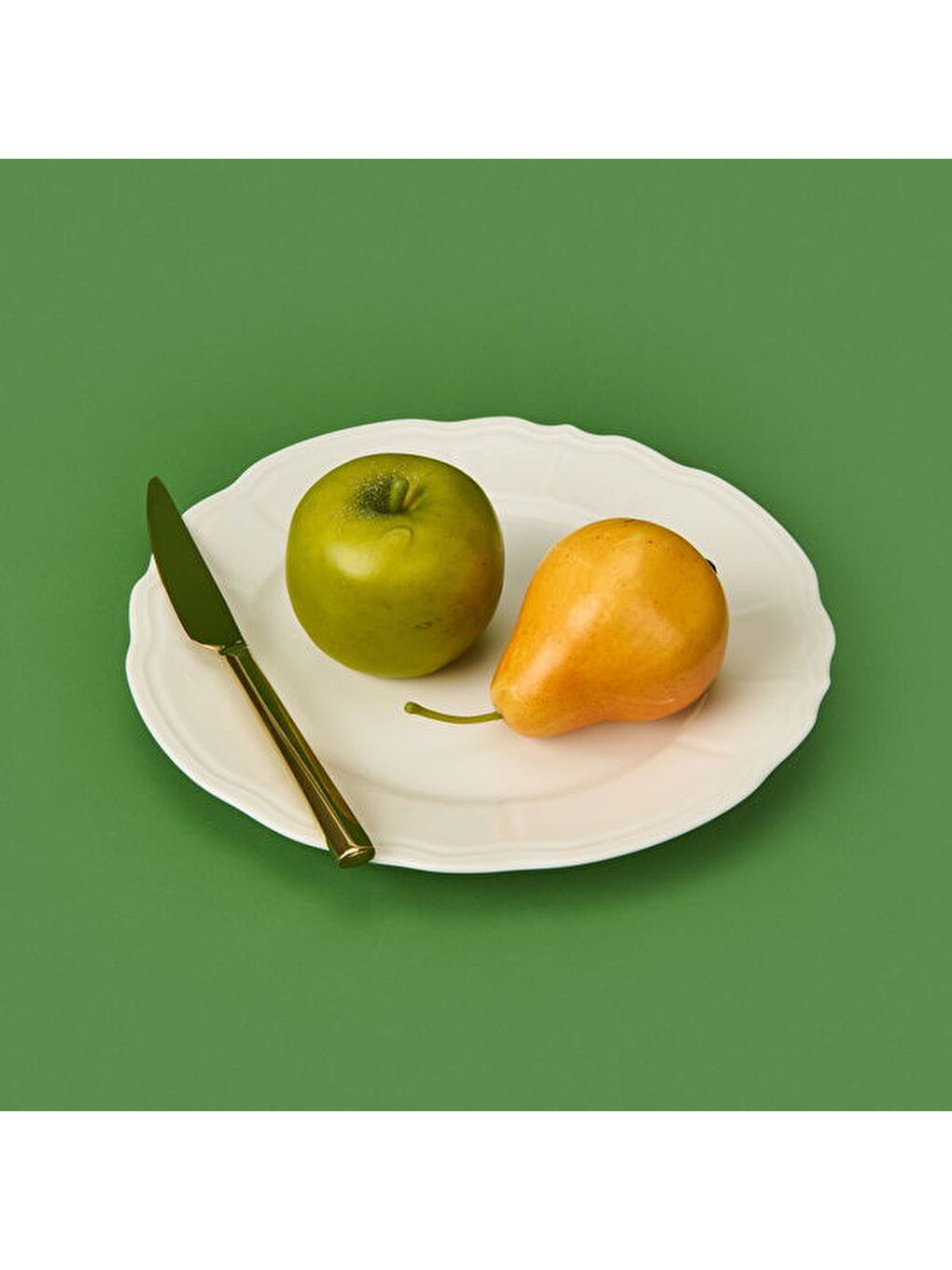 Ekru Tiffany Servis Tabağı - Krem - 25 cm-3