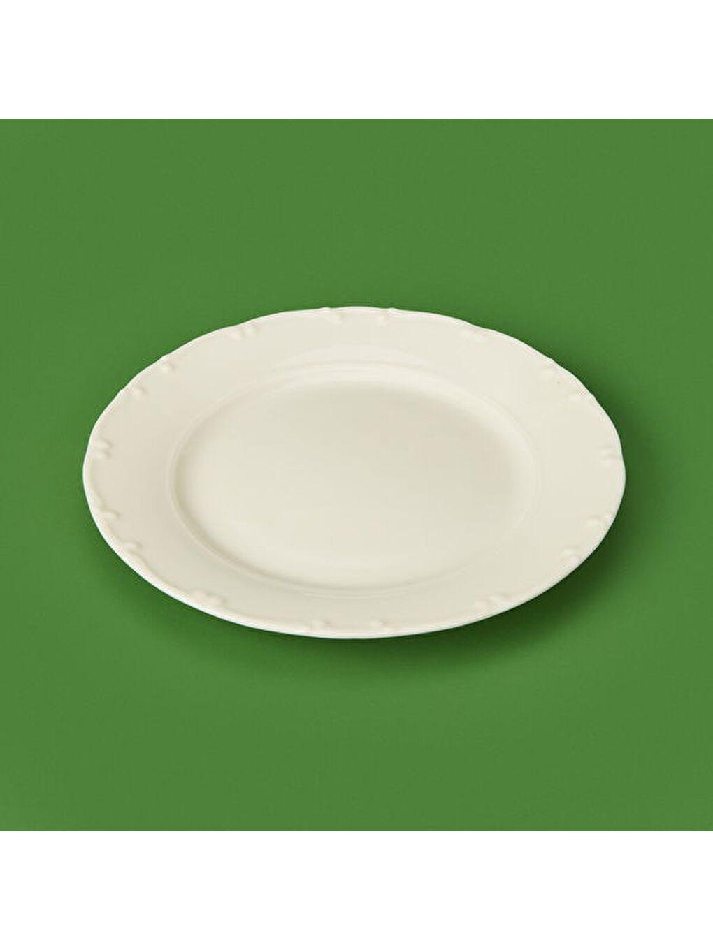 Tulu Porselen Ekru Liana Servis Tabağı - Krem - 25 cm