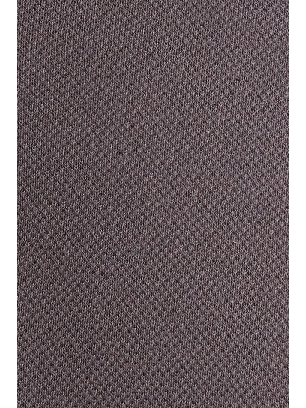 Erkek Regular Fit Klasik Kesim Pamuklu Yumuşak Dokulu Serin Tutan Kumaş Düz Gri Polo Yaka Tişört-5