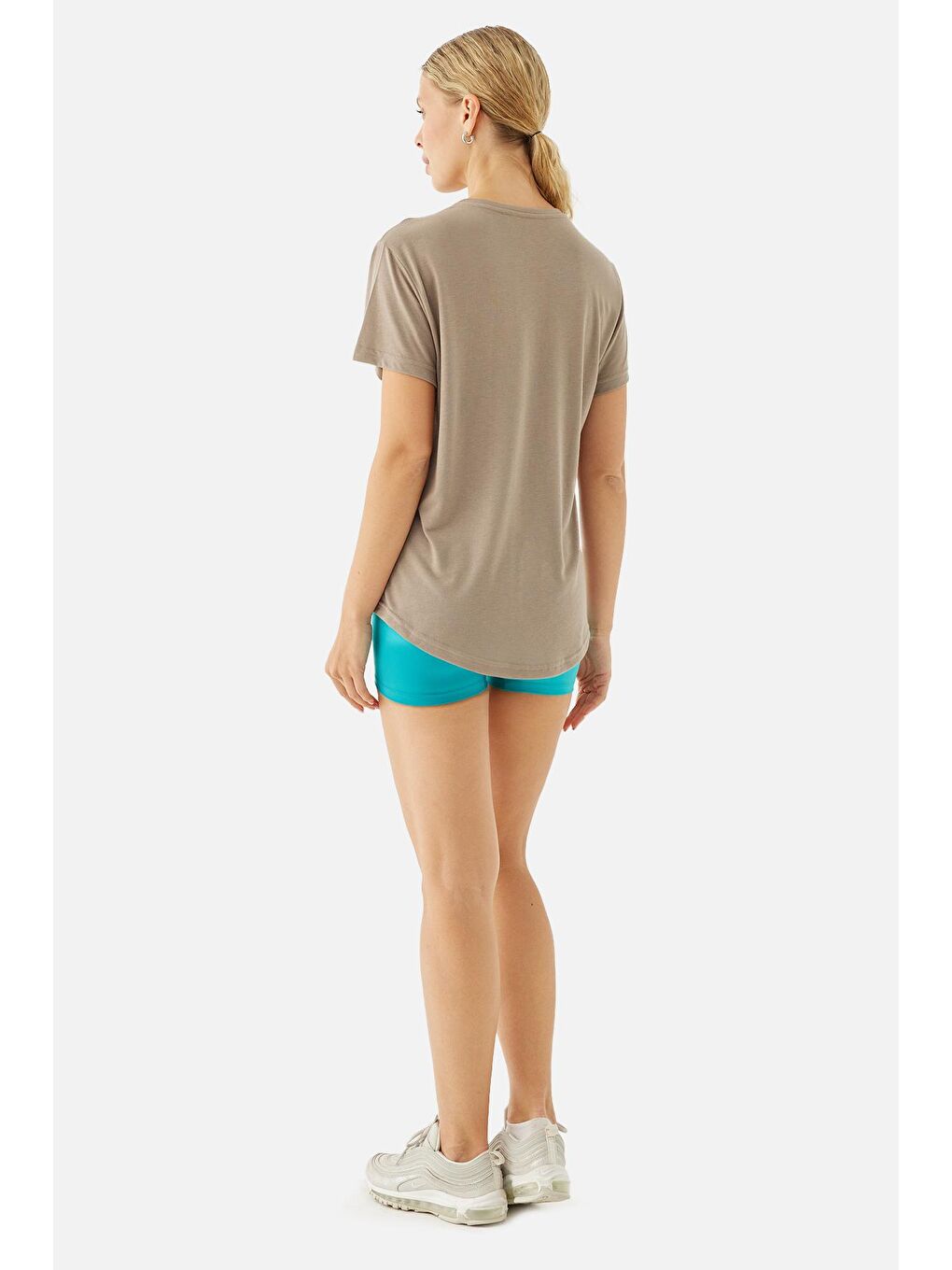 Bej Sophia Light-Weight Taş Rengi Tişört-3