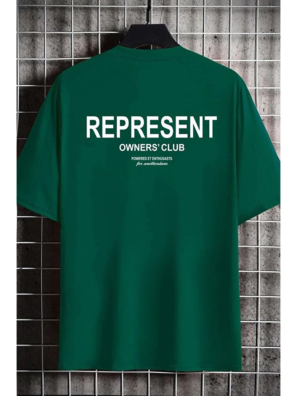 uyguntarz Yeşil Unisex Represent Baskılı T-shirt - 1