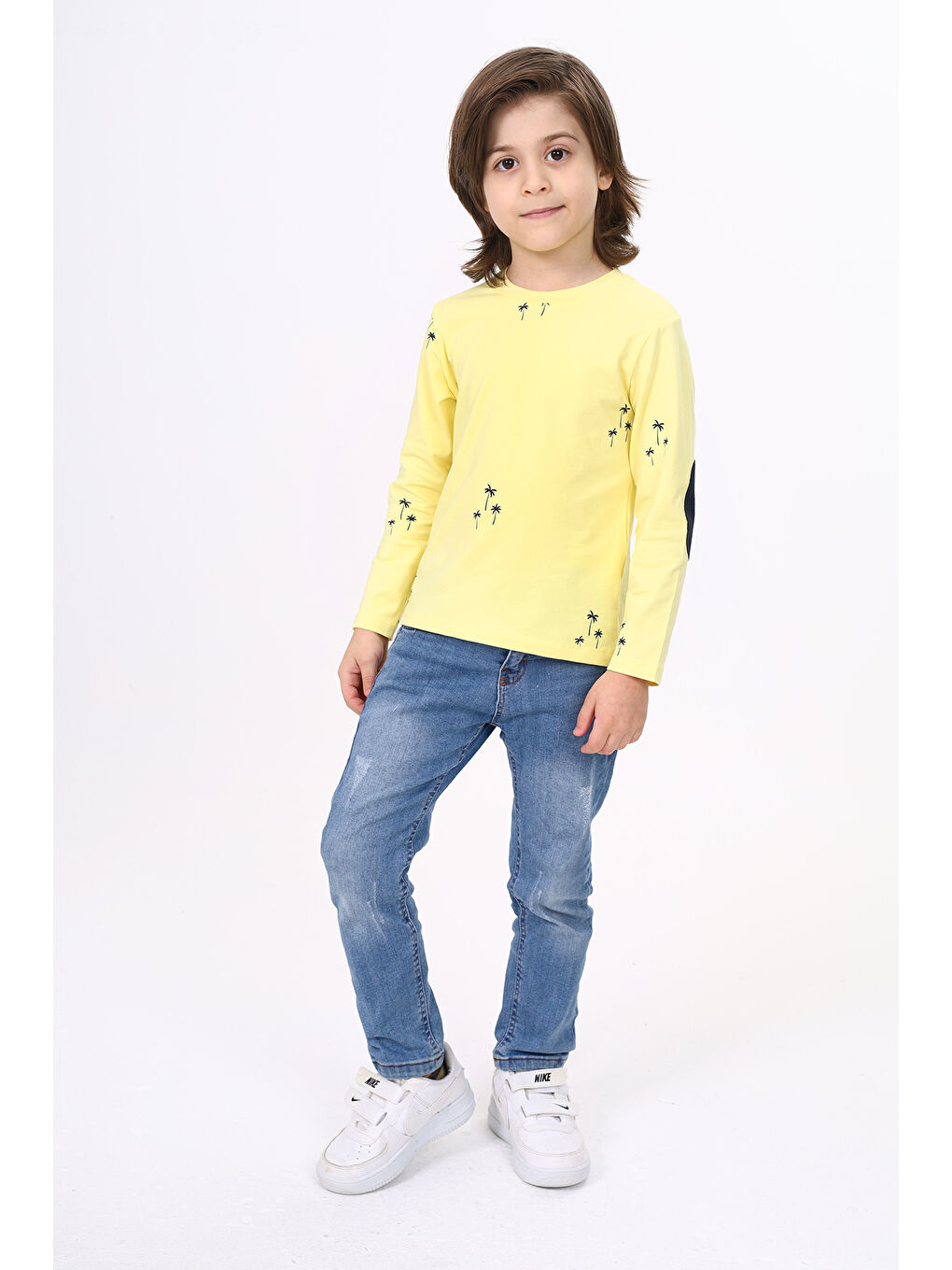 Sarı Erkek Çocuk Baskılı Tişört-3