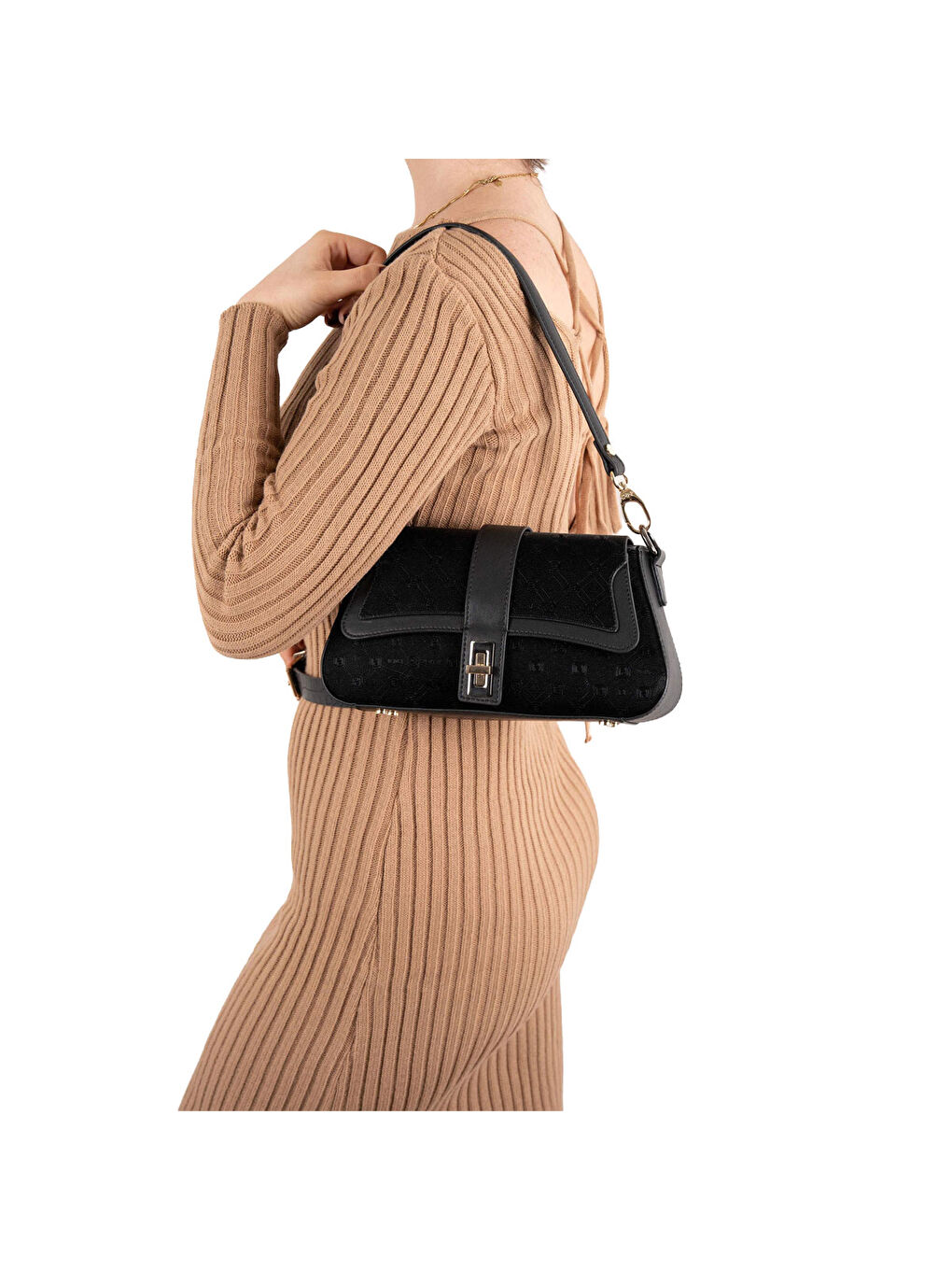 Siyah Kadın Omuz Çantası 1177-46295 SILVER