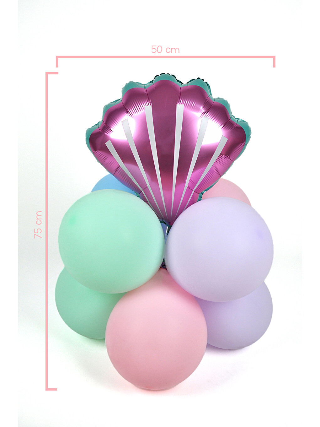 Pembe Midye Kabuğu Balon Set-1