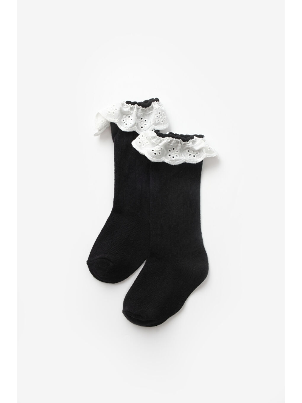 Siyah Fistolu Kız Çocuk Çorap
