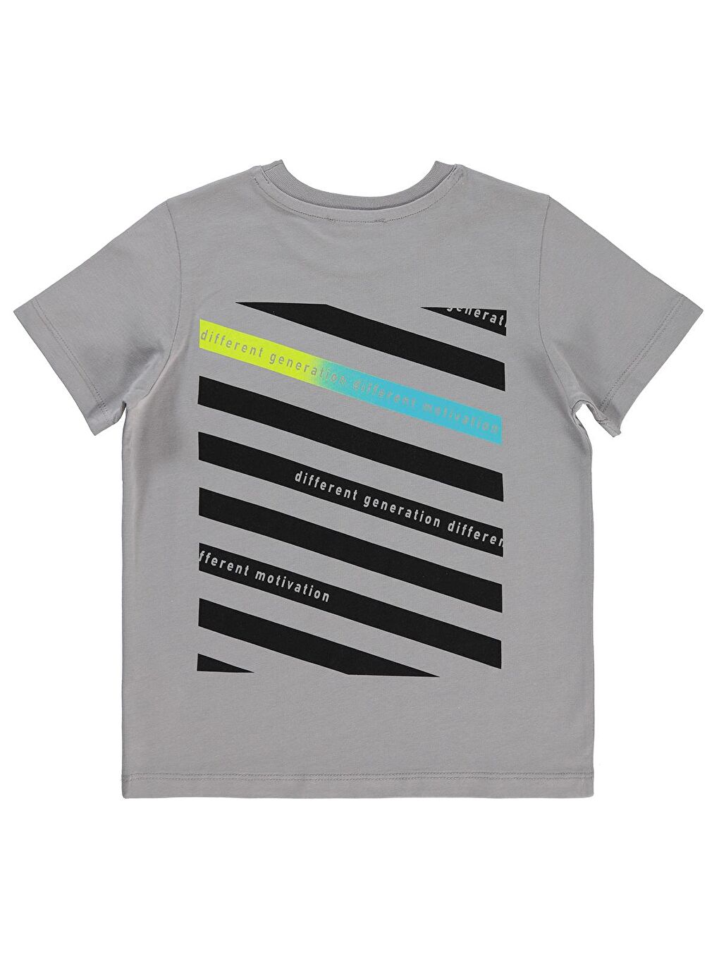 Boys Erkek Çocuk Tişört Yaş 6-9 Yaş Gri-1