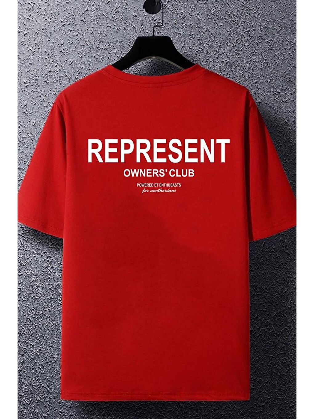 uyguntarz Kırmızı Unisex Represent Baskılı T-shirt - 1