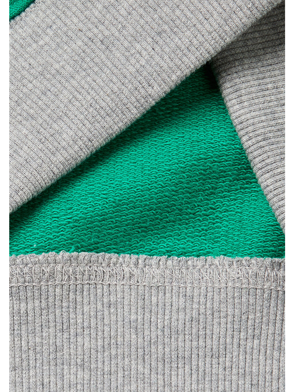 United Colors Of Benetton Yeşil Erkek Çocuk Yeşil Mix Önü Logo Baskılı Ribanalı Kapüşonlu Sweatshirt - 2