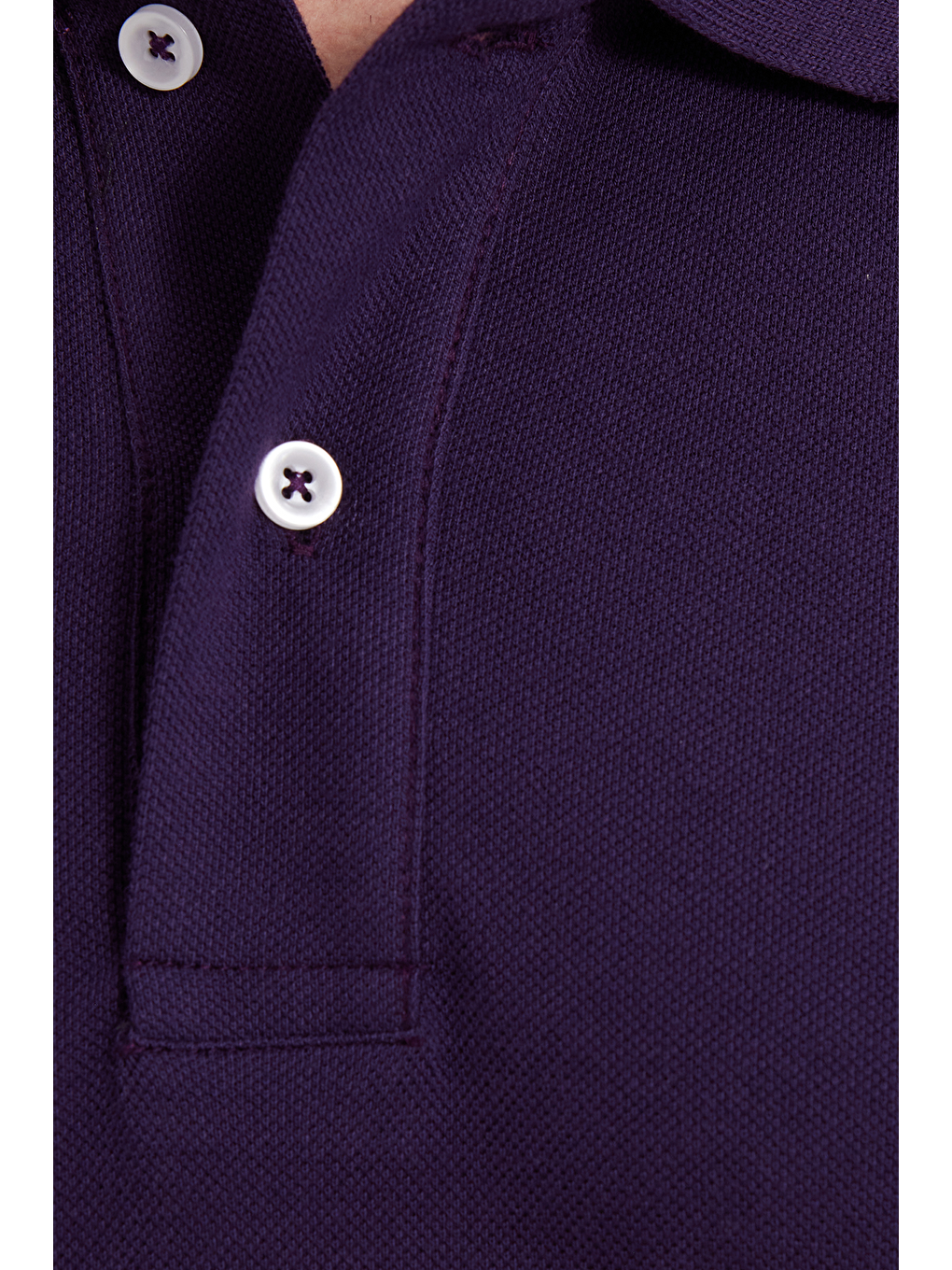 Erkek Slim Fit Dar Kesim %100 Pamuk Mor Polo Yaka Tişört-4