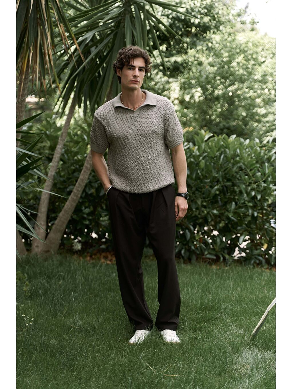 Kahverengi Juro Acı Kahve Erkek Pantolon-2