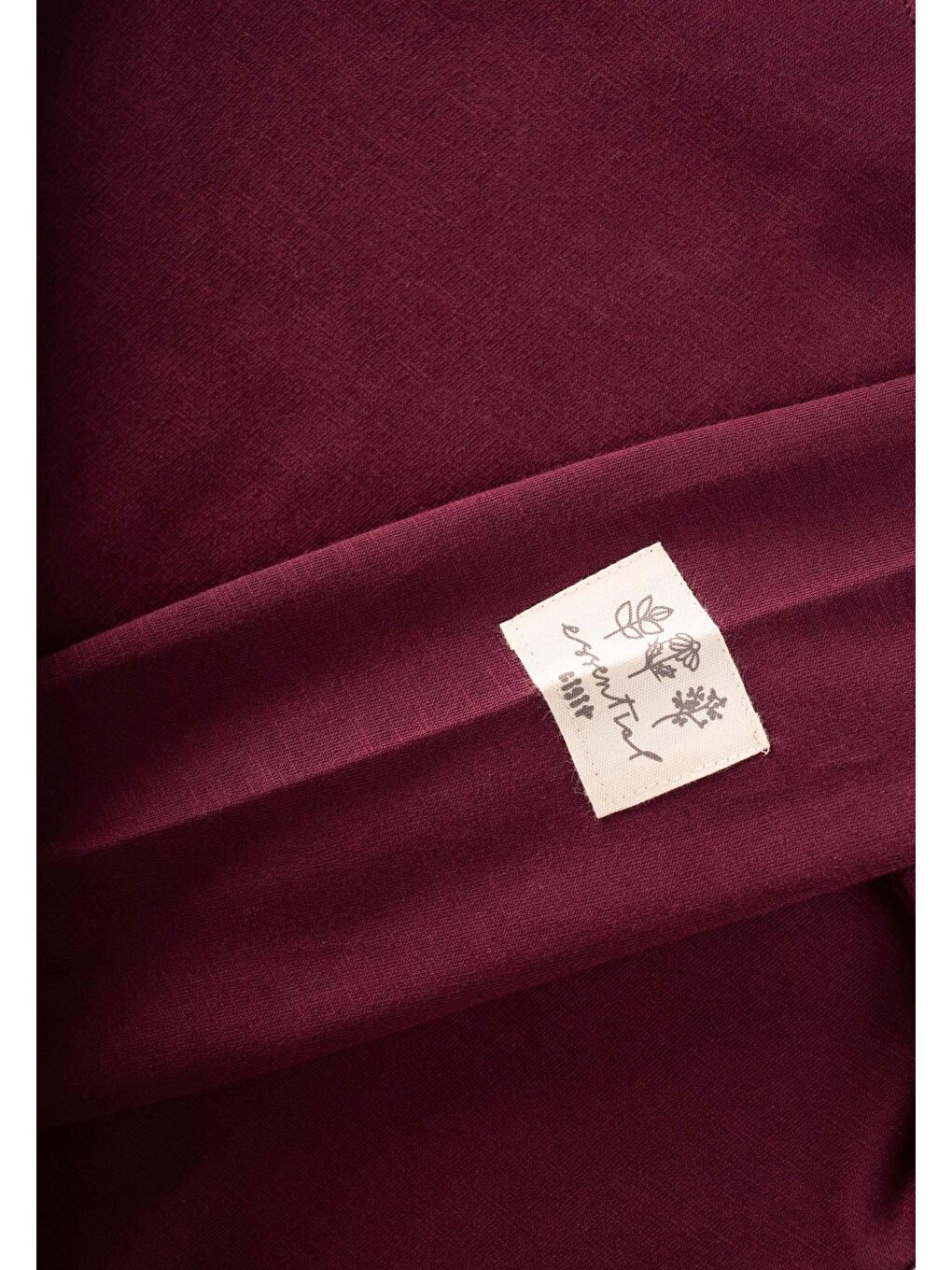 CİGİT Bordo Kolu Etiket Detaylı Sweatshirt 2-10 Yaş Bordo - 2