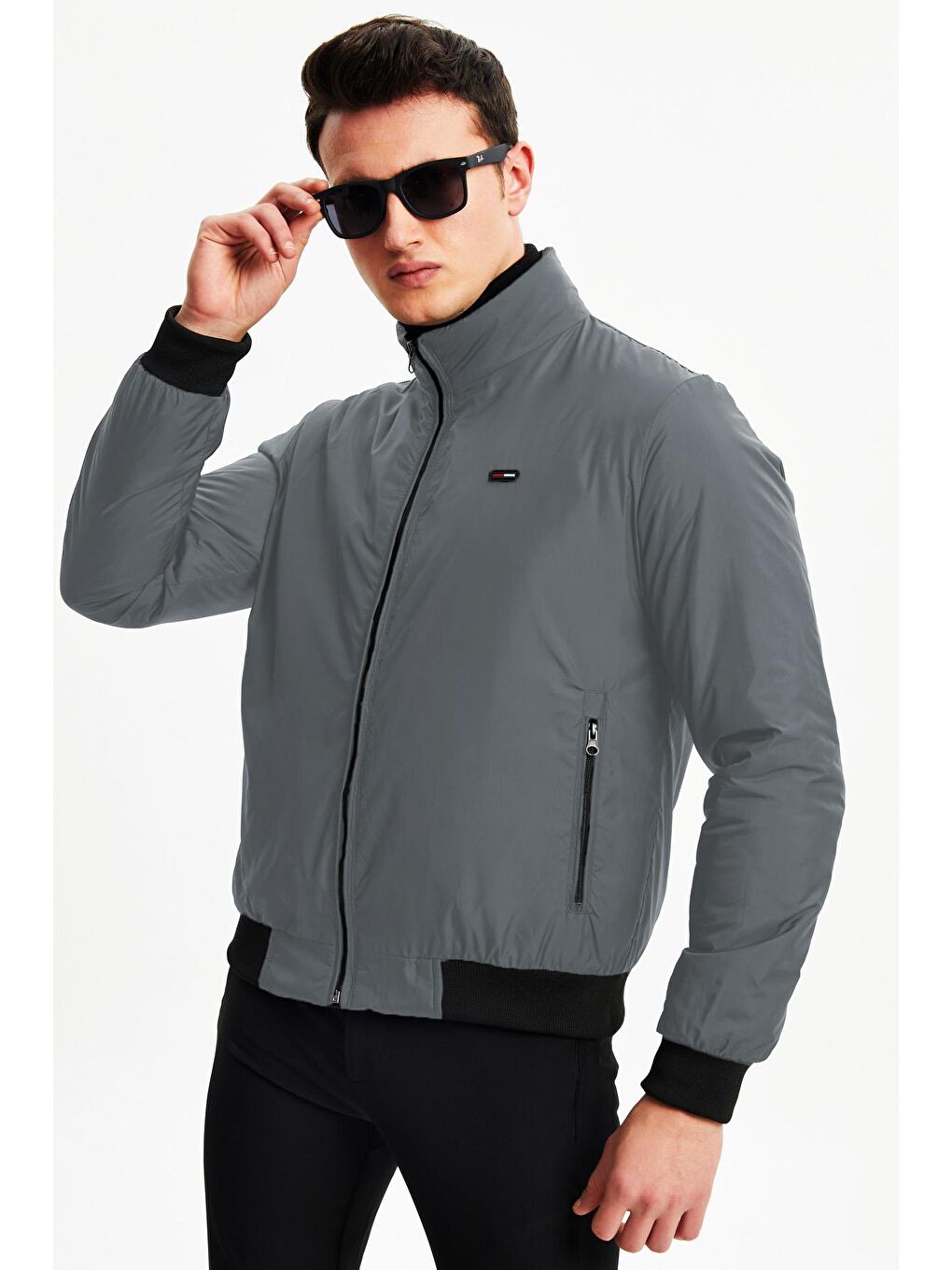 Antrasit Erkek Dik Yaka Suya Dayanıklı Mont DM-9