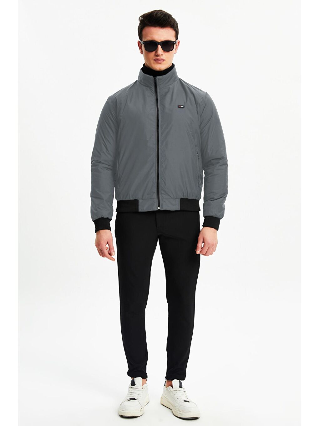 Antrasit Erkek Dik Yaka Suya Dayanıklı Mont DM-9-1