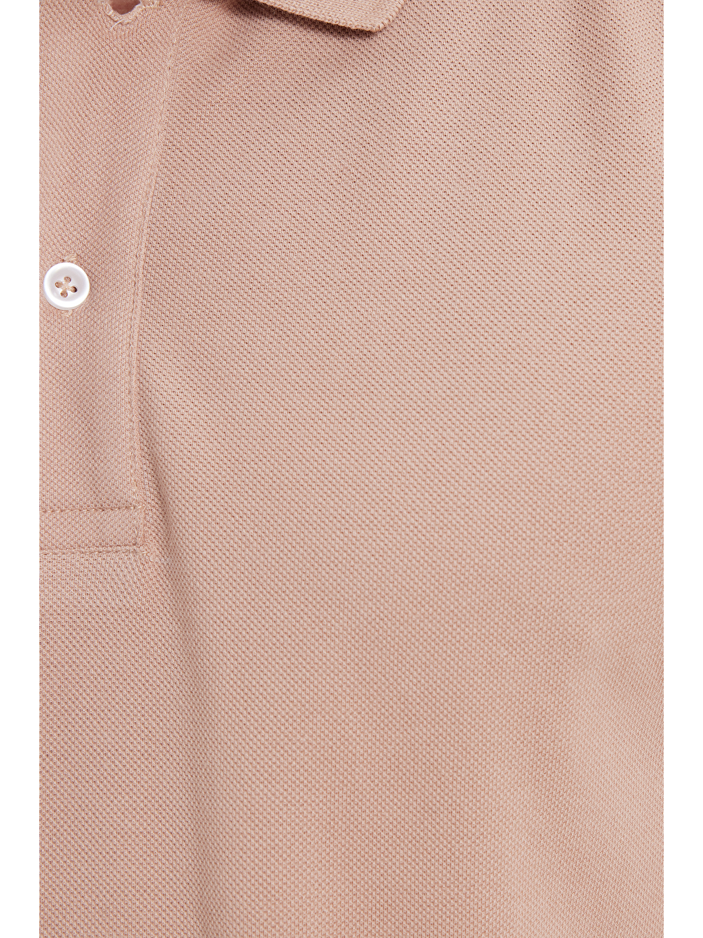 Erkek Slim Fit Dar Kesim %100 Pamuk Bej Polo Yaka Tişört-4