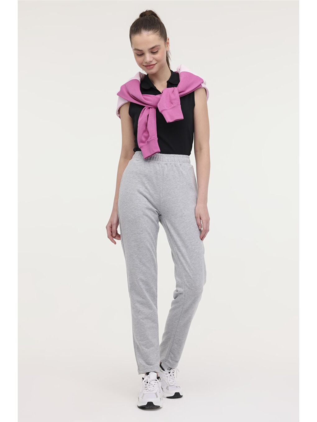 Gri WB TP 22SN84 3PR GRI MELANJ Kadın Eşofman Altı-2