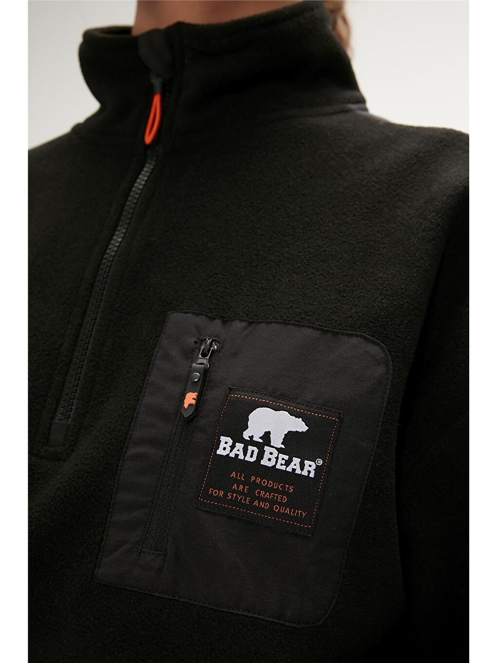 Bad Bear Siyah Eva Half-Zip Siyah Yarım Fermuarlu Kadın Polar Sweatshirt - 2