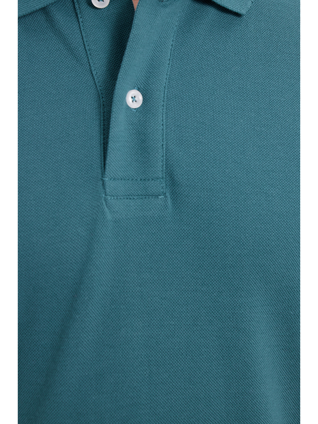 Erkek Slim Fit Dar Kesim %100 Pamuk Yeşil Polo Yaka Tişört-4