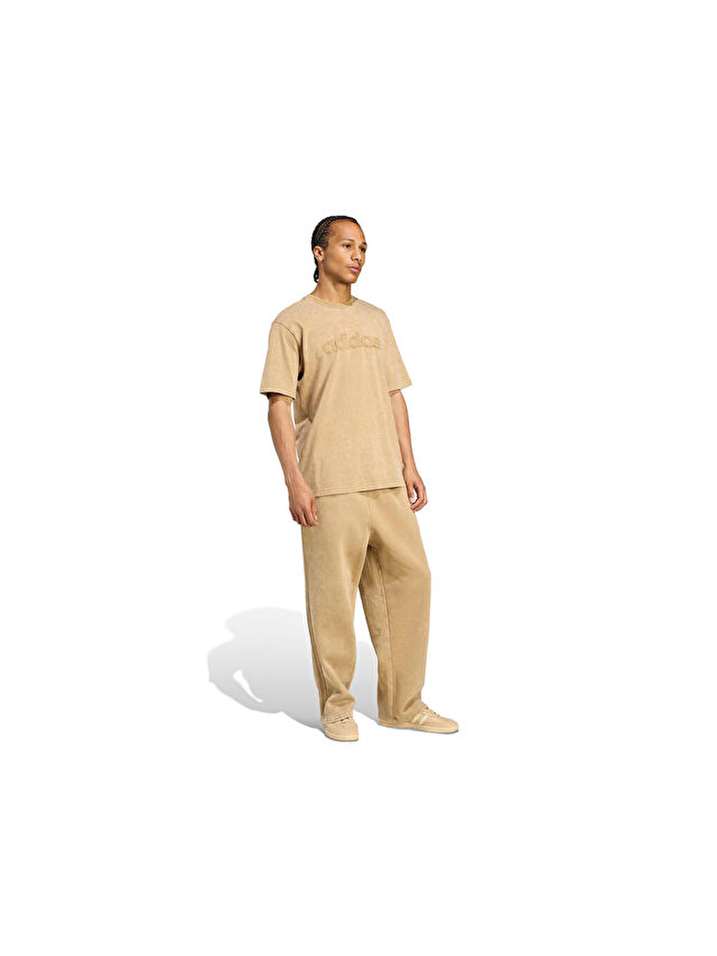 Washed Tee Erkek Günlük Tişört Jy2811 Kahverengi-2