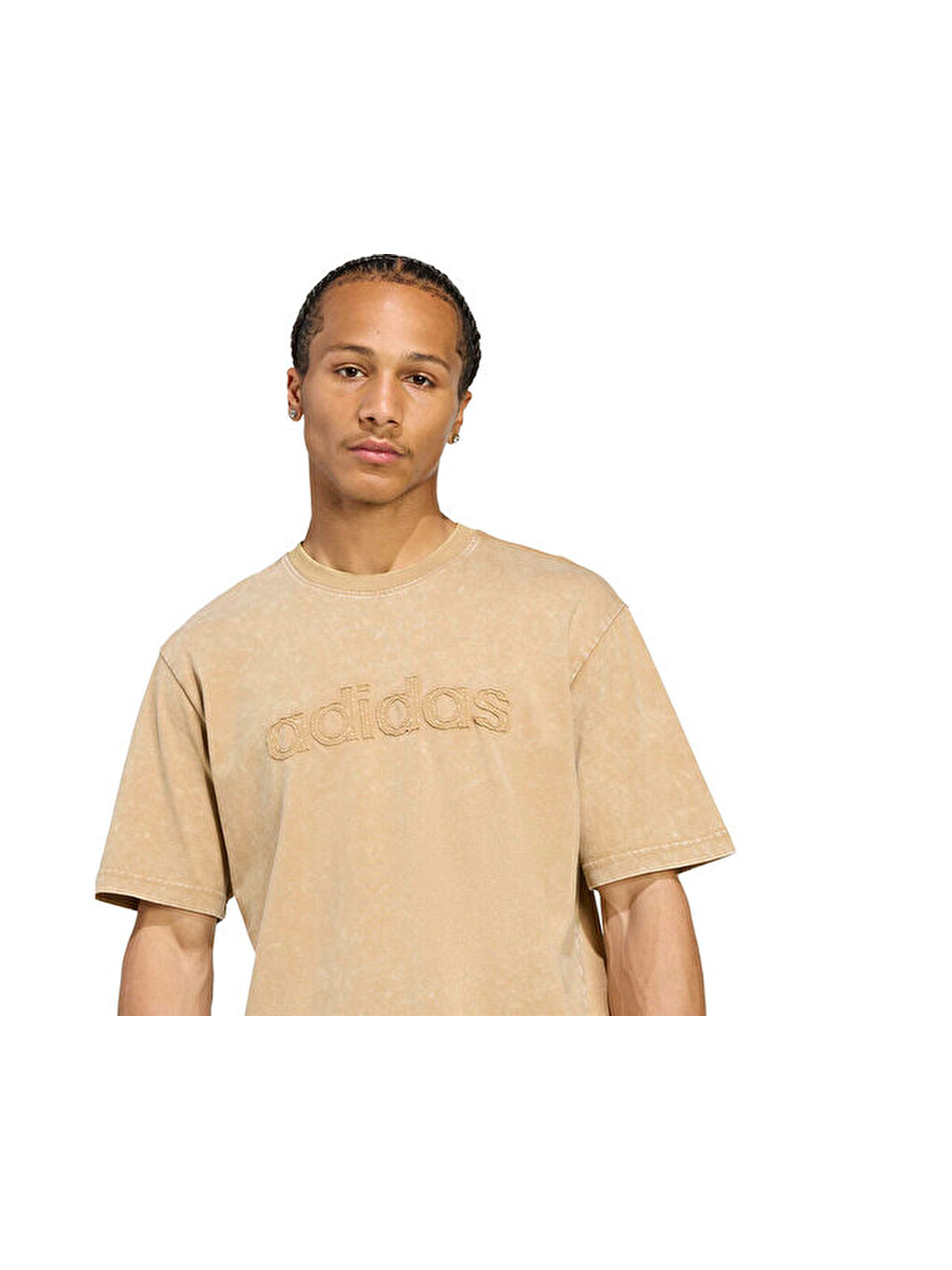 Washed Tee Erkek Günlük Tişört Jy2811 Kahverengi-4