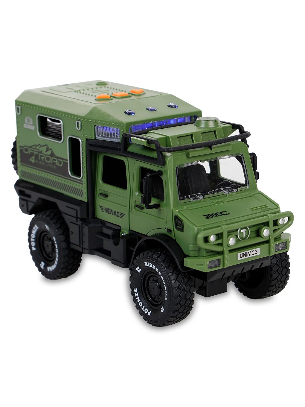 Sürtmeli Işıklı Müzikli Lüks Off-Road Karavan - Yeşil-1