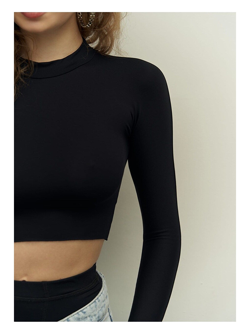 Biance Siyah Crop-3