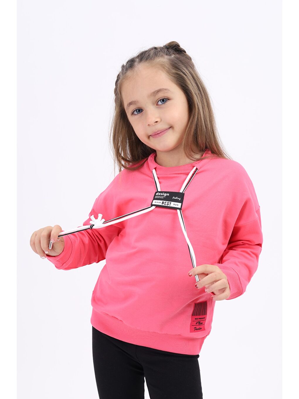 Toontoykids Fuşya Kız Çocuk Baskılı Sweatshirt