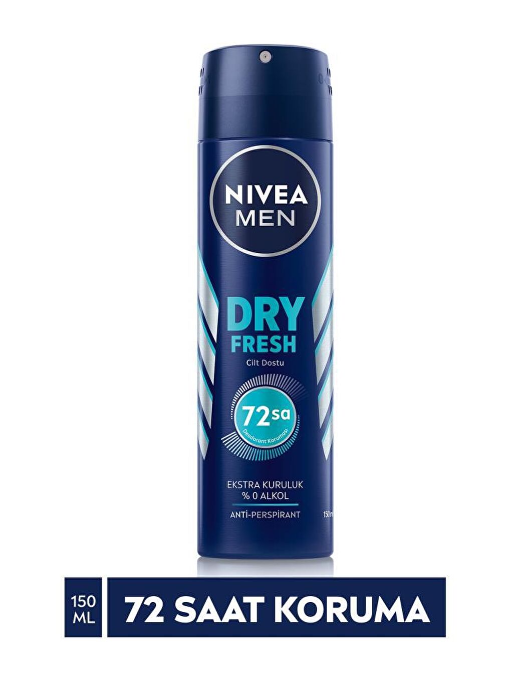 NIVEA Şeffaf Men Erkek Sprey Deodorant Dry Fresh 72 Saat Anti-Perspirant Koruma, 150 ml