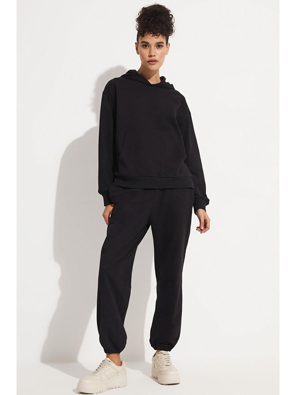 Joystar Siyah Kadın Basic Sweatshirt - 1