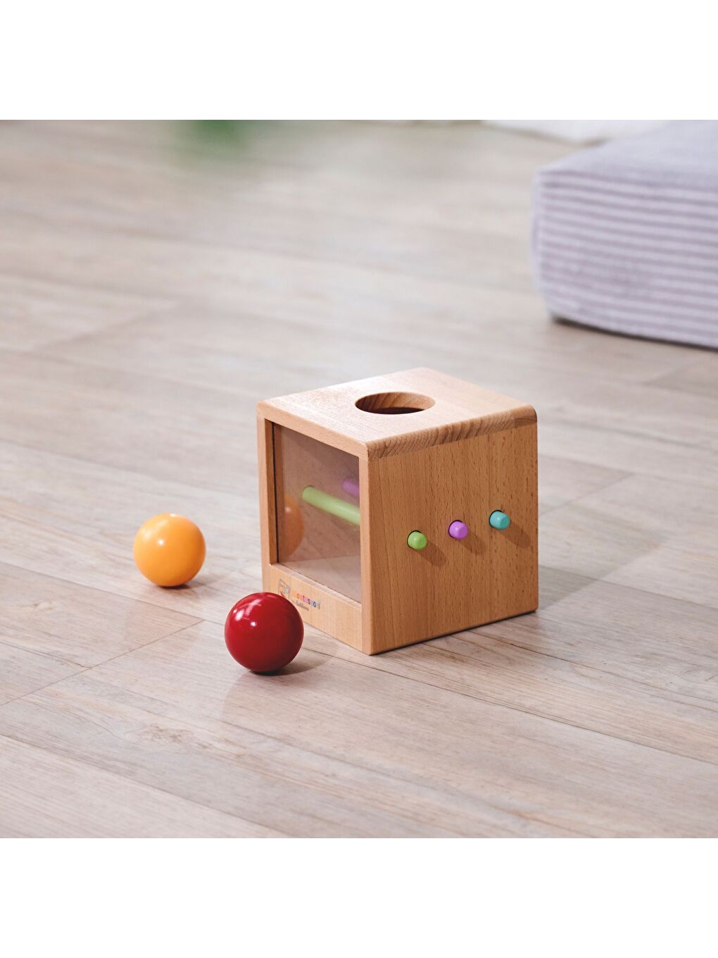 Montessori Ahşap Top Atma Kutusu-8