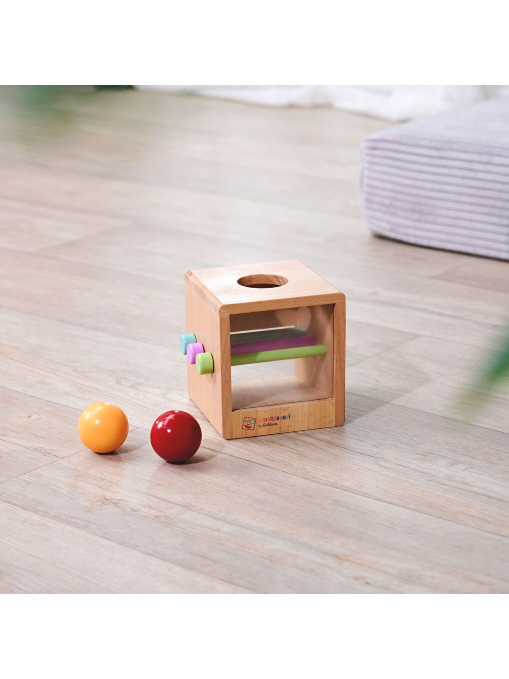 Montessori Ahşap Top Atma Kutusu-9