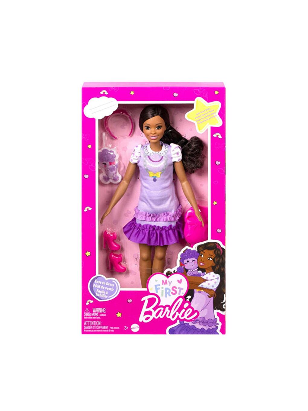 BARBIE Beyaz-Renklibaskı My First İlk Bebeğim Serisi Bebekleri Brooklyn - 4