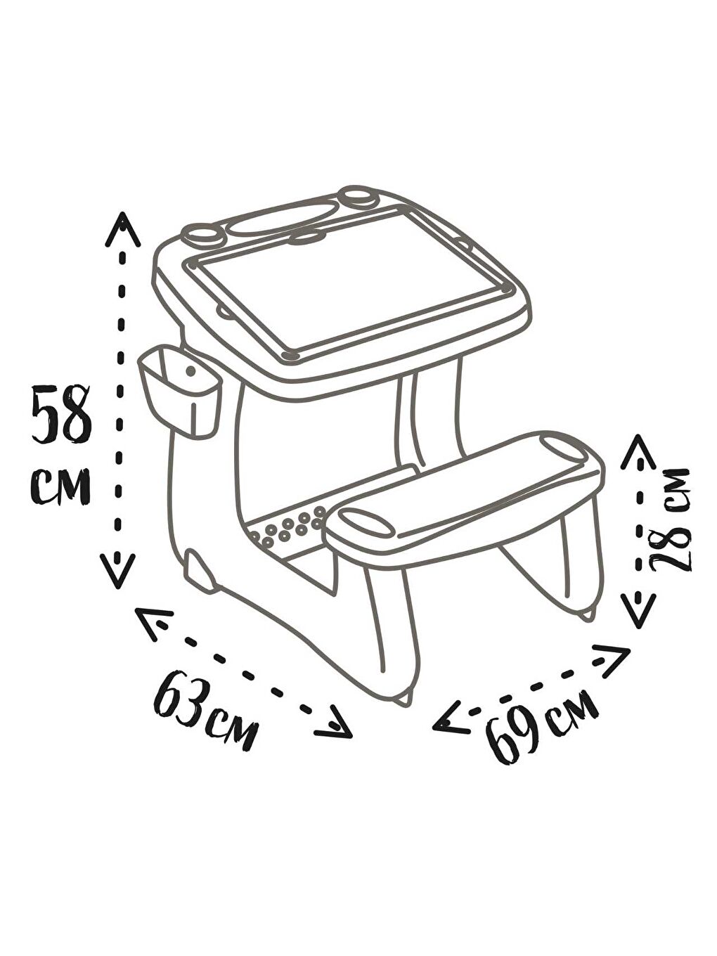Çift Taraflı Çalışma Masası-3+ Yaş-6