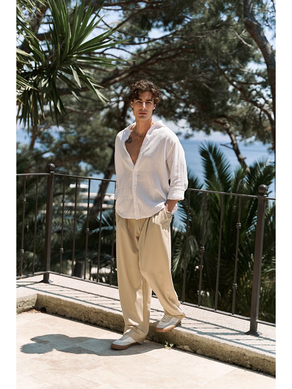 Geaohrid Bej Erkek Pantolon-1