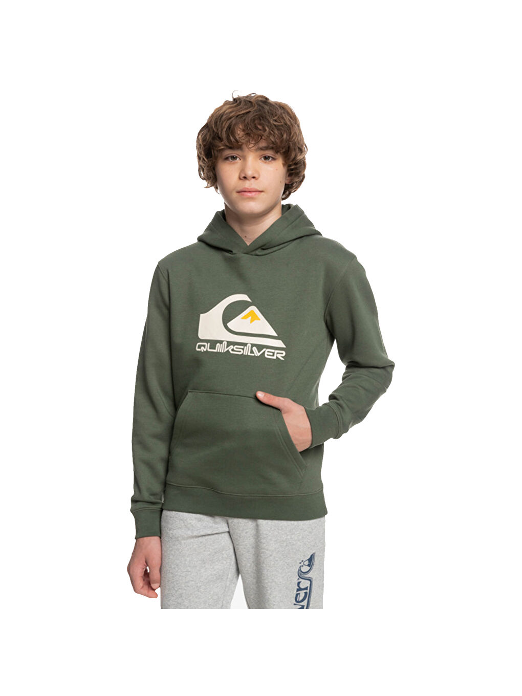 Çocuk Sweatshirt Big Logo Yeşil Günlük Giyim