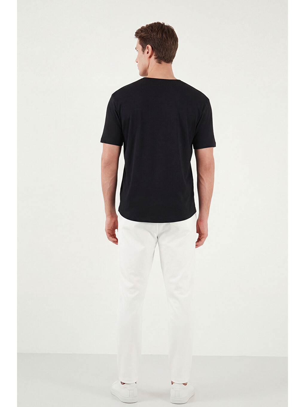 Siyah Pamuklu Regular Fit Bisiklet Yaka T Shirt 5904074-5