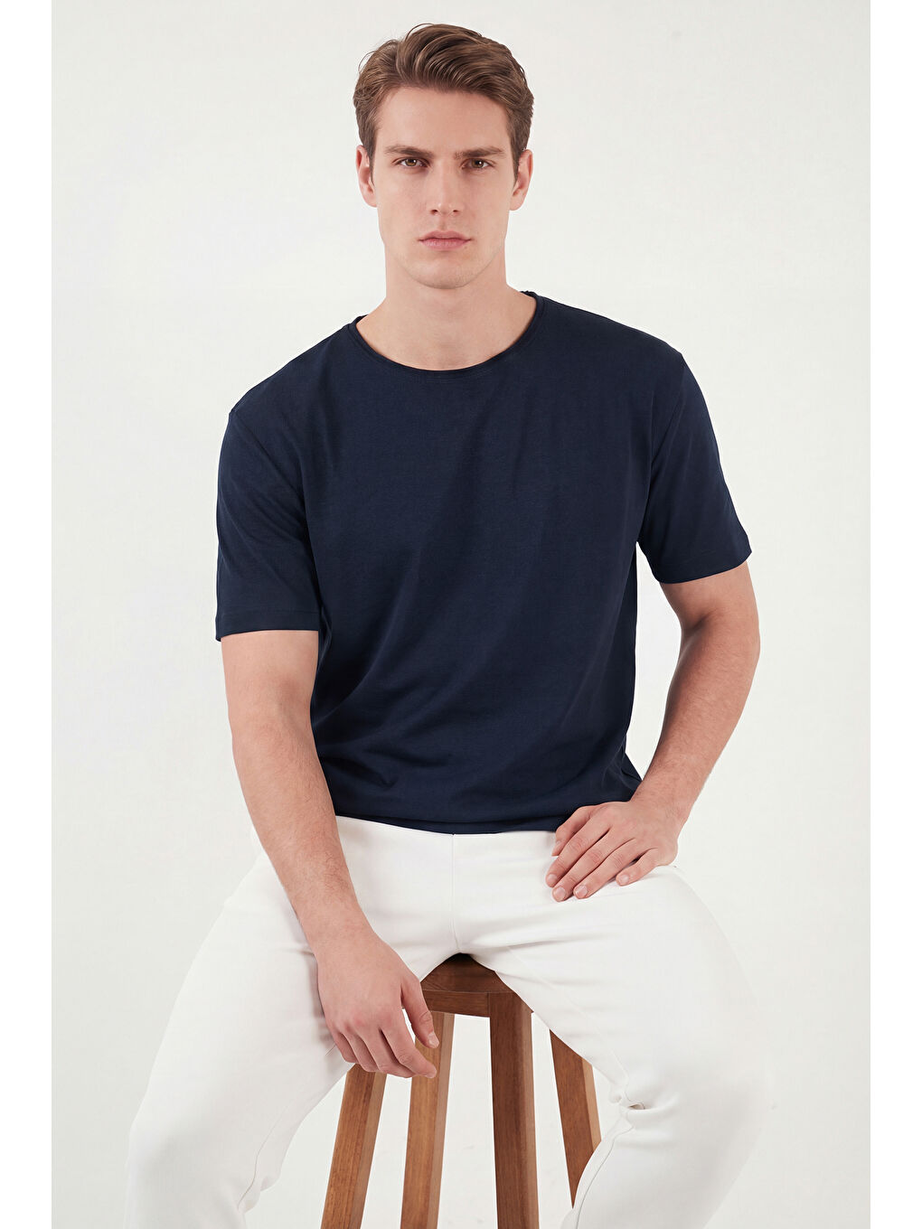 İndigo Pamuklu Regular Fit Bisiklet Yaka T Shirt 5904074-5