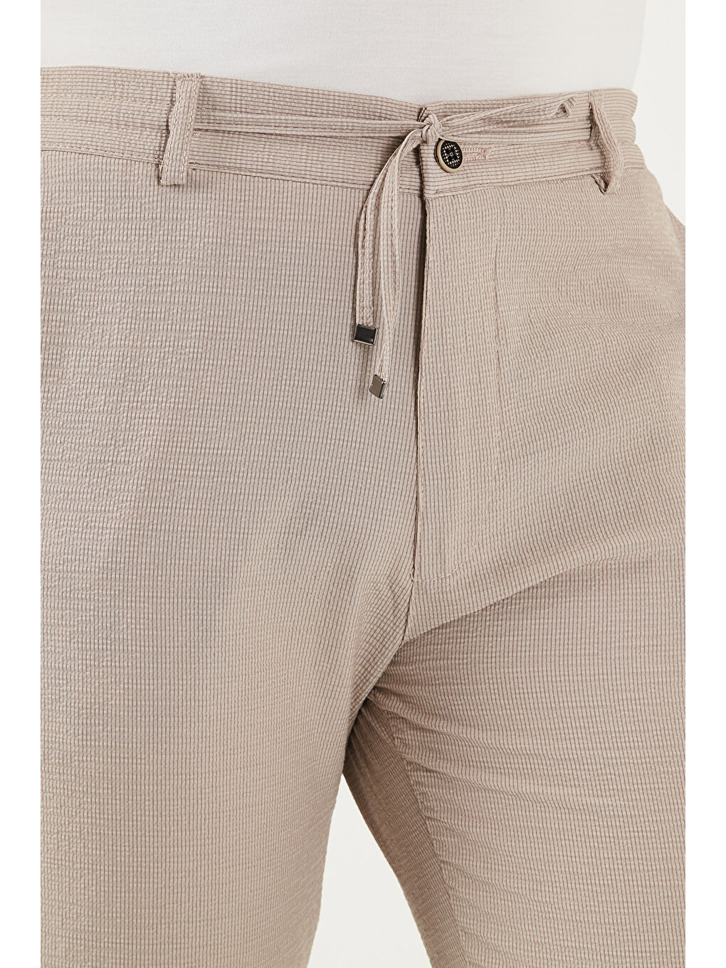 Bej Slim Fit Normal Bel Daralan Paça Pantolon 6841483-5