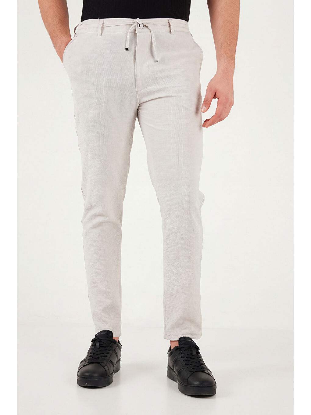 Bej Slim Fit Normal Bel Daralan Paça Pantolon 6841483-3