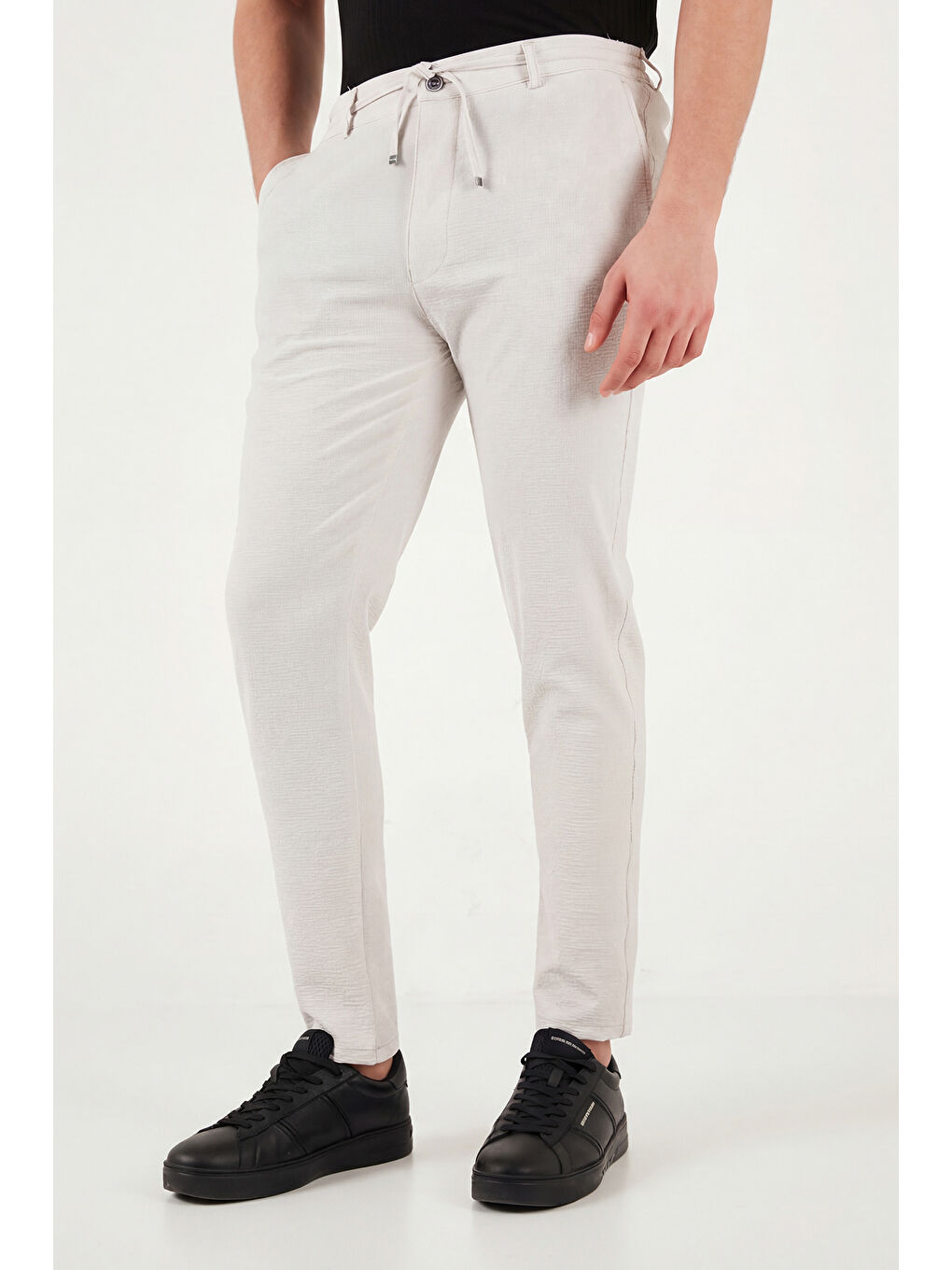 Bej Slim Fit Normal Bel Daralan Paça Pantolon 6841483-4