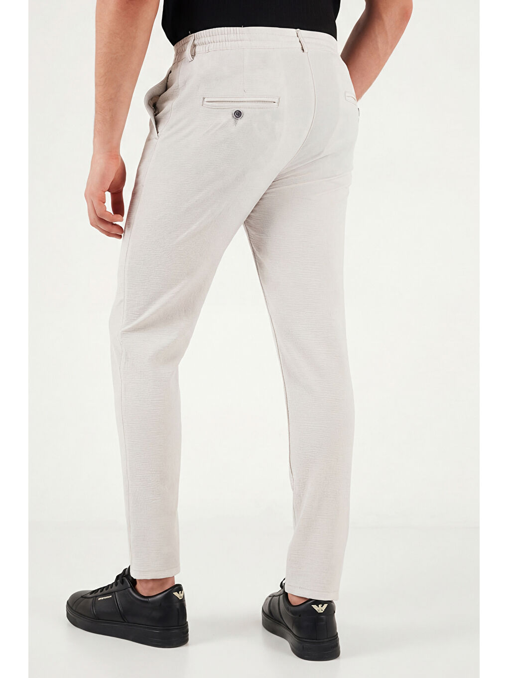 Bej Slim Fit Normal Bel Daralan Paça Pantolon 6841483-6