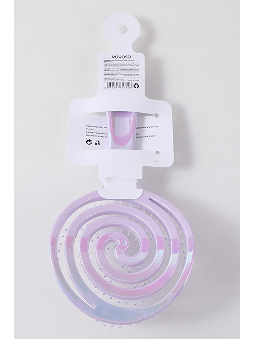 Yoyoso Mor-Siyah Air Dryer Lolipop Saç Fırçası Mor - 3