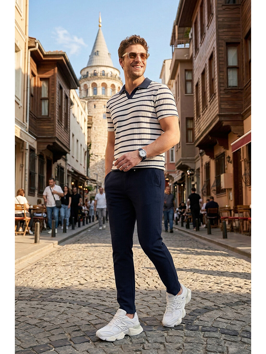 Lacivert Slim Fit Normal Bel Daralan Paça Pantolon 6843649