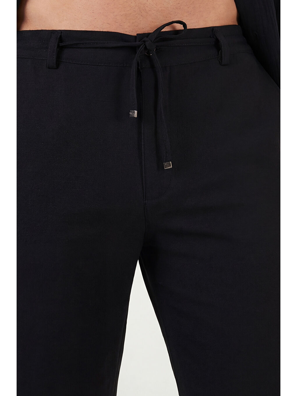 Siyah Slim Fit Normal Bel Daralan Paça Pantolon 6843649-5