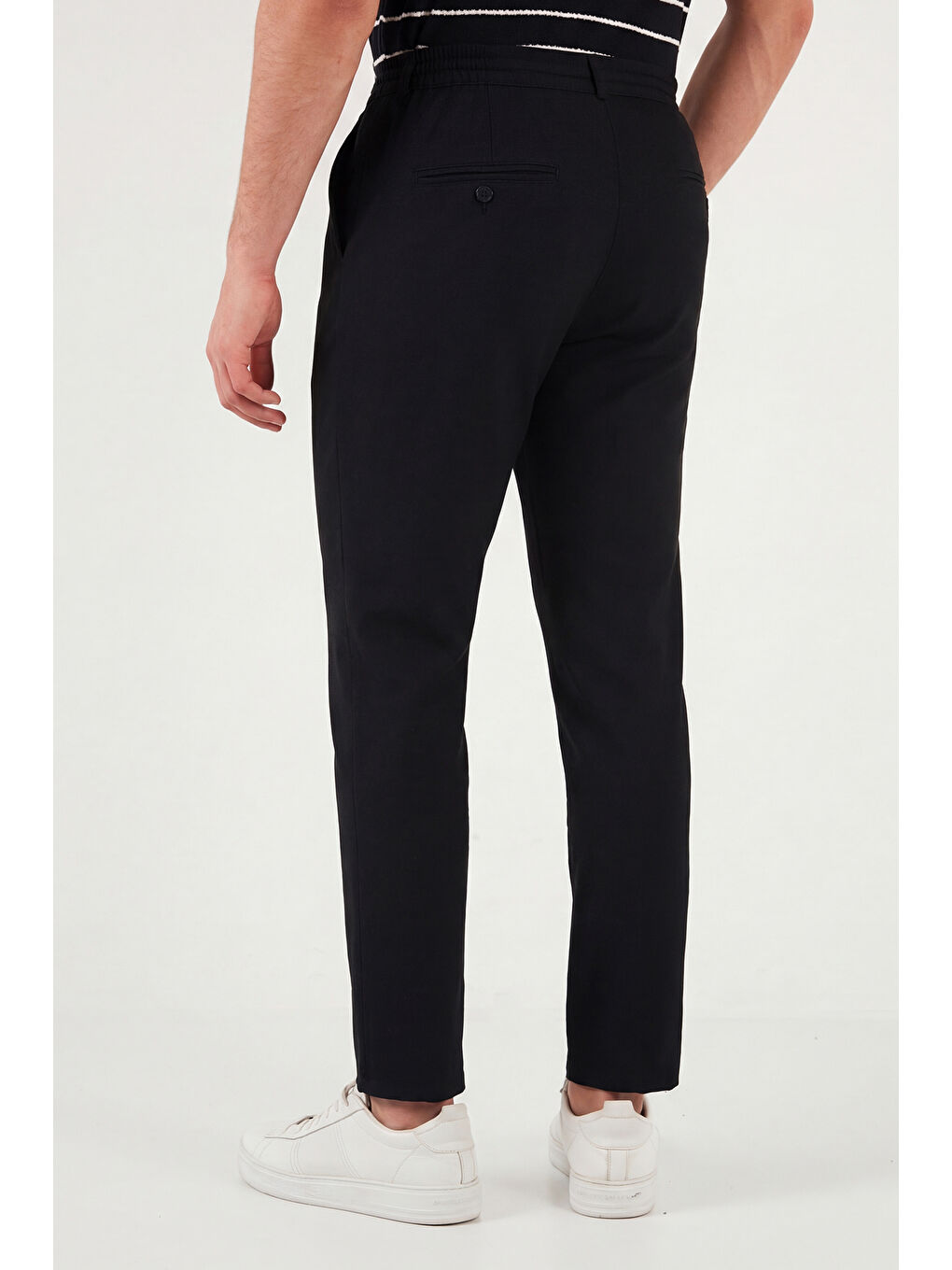 Siyah Slim Fit Normal Bel Daralan Paça Pantolon 6843649-6
